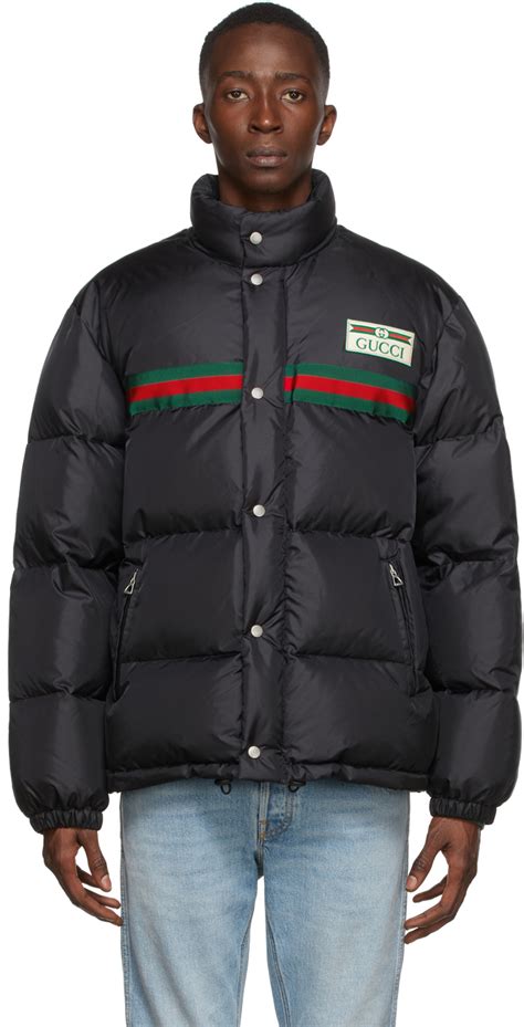 gucci black down jacket|gucci suede jacket.